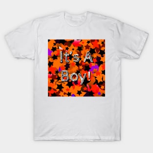 It's A Boy! Stars Orange T-Shirt